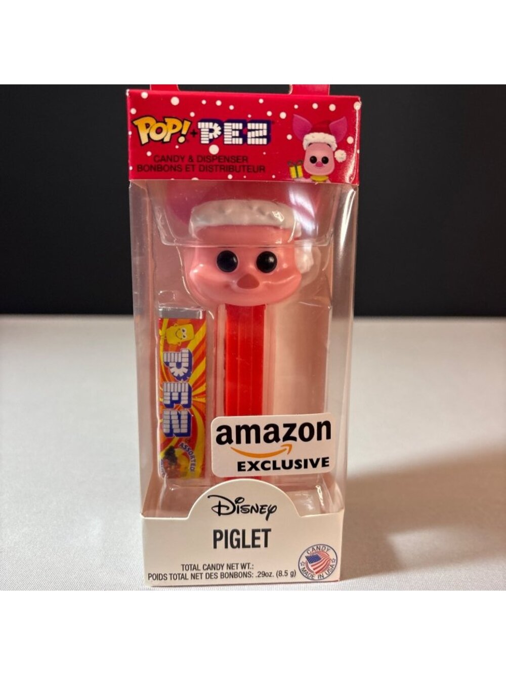 Funko Pop! PEZ Disney Piglet Candy Dispenser Amazon Exclusive Christmas Piglet